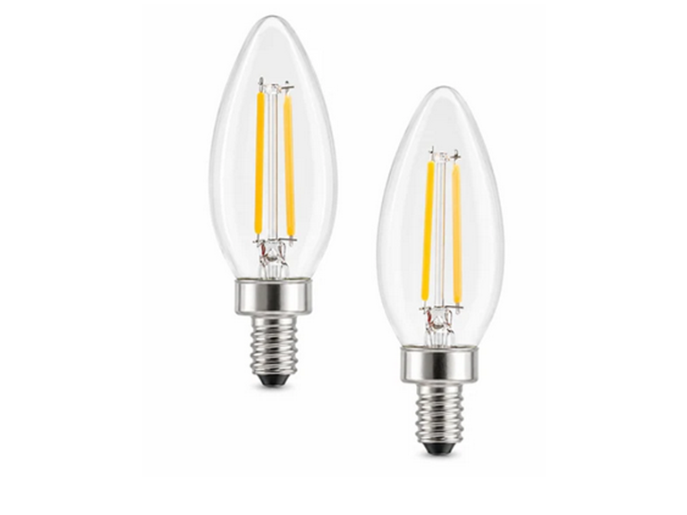 Globe 40 Watt B11 350 Lumen LED Candelabra Bulb 2 Pack