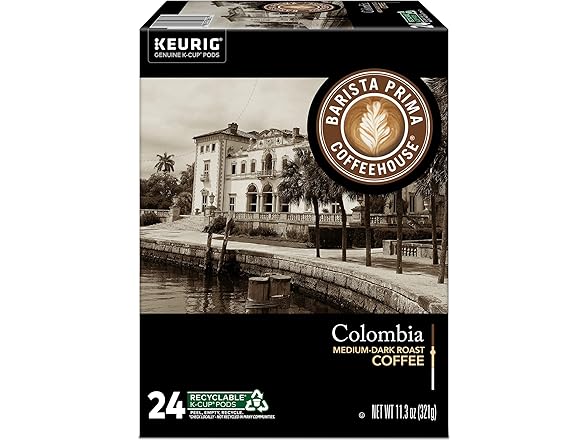 96CT Barista Prima Coffeehouse Colombia Coffee, K-Cups