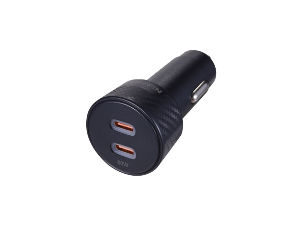 60W Dual USB-C Car Charger