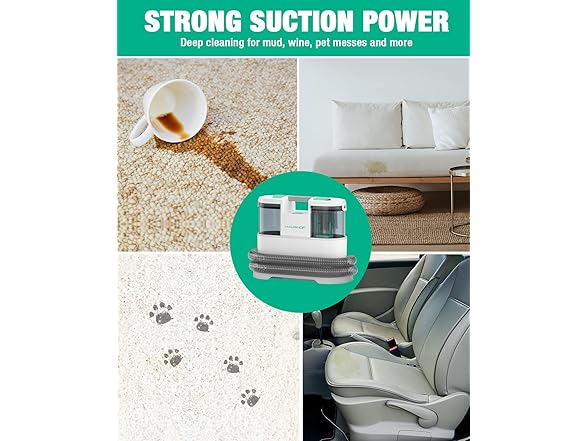 HAUSHOF Portable Carpet Cleaner Pink