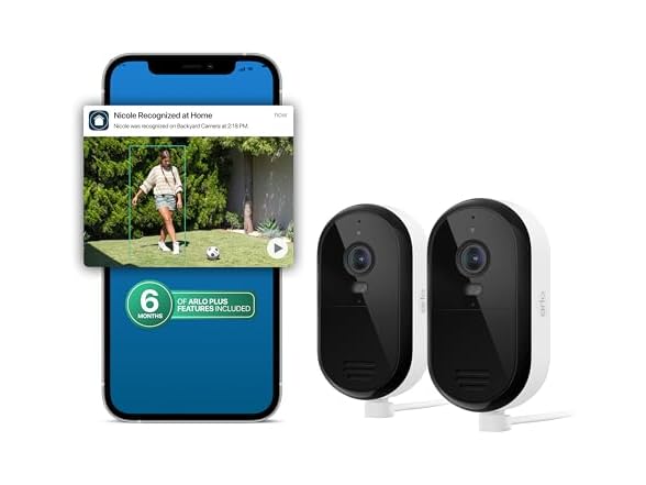 (1 or 2 Cam) (NEW) Arlo Essential Security Camera 2K (2025)