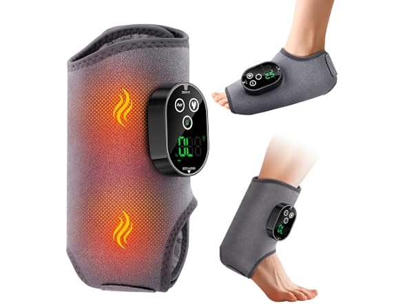 DeMoce Heated Ankle Wrap with Massage