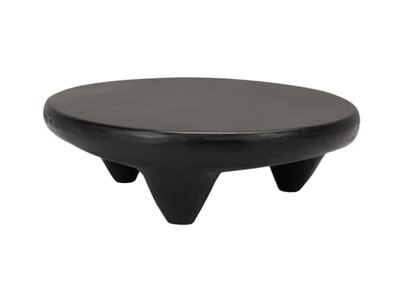Creative Co-Op Mango Wood Round Footed Pedestal Stand