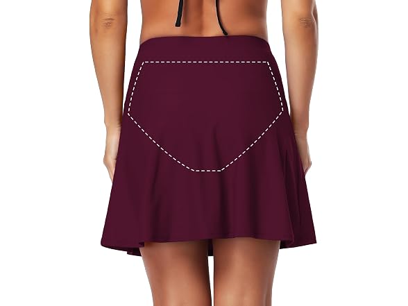Hilor Women (16) High Waist Swimsuit Skirt Bottom