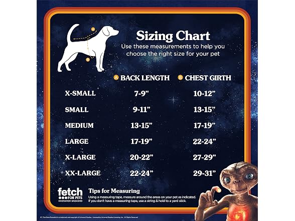 Universal Studios E.T Dog Costume