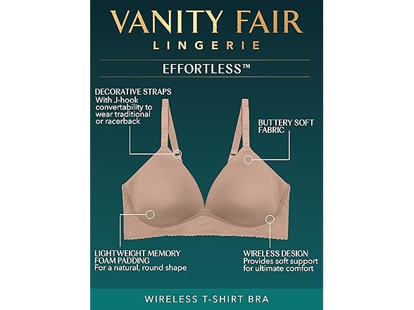 Vanity Fair Wmns Bra Blue (36D)