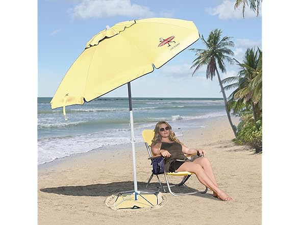 Life is Good 6.5' Outdoor Beach Umbrella