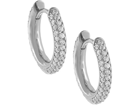 Celestara Huggie Hoop Earrings 925 Silver