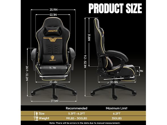 Dowinx Racing Style Ergonomic Gaming Chair