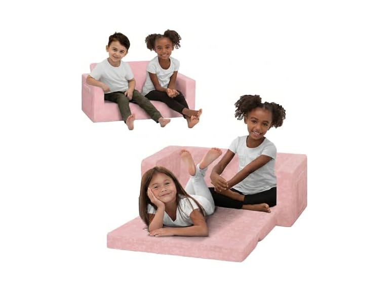 Delta Children - Serta Convertible 2-in-1 Flip Open Toddler Couch Sleeper