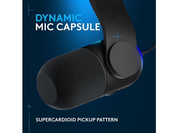 Logitech Yeticaster GX RGB Microphone and Boom Arm