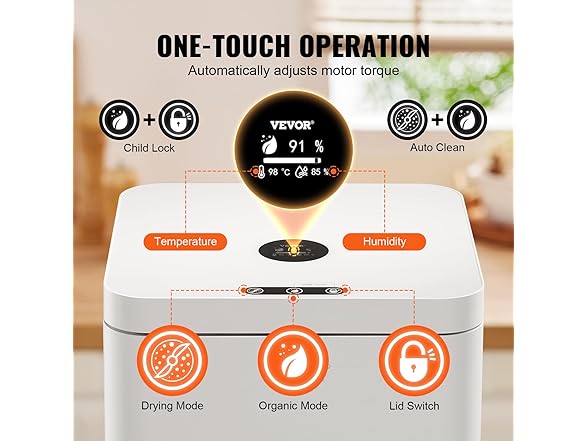 VEVOR 5L Electric Smart Countertop Composter