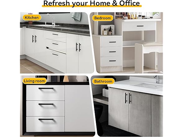 (30 Pack) 5" Matte Black Cabinet Pulls