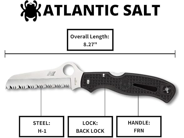 Spyderco Atlantic Salt Serrated Edge Knife