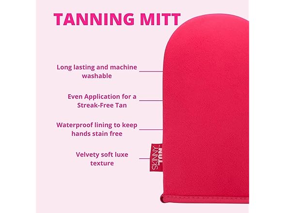 Skinny Tan Pink Velvet Tanning Mitt