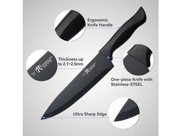 15 Piece Kitchen Knife Set w/ Block