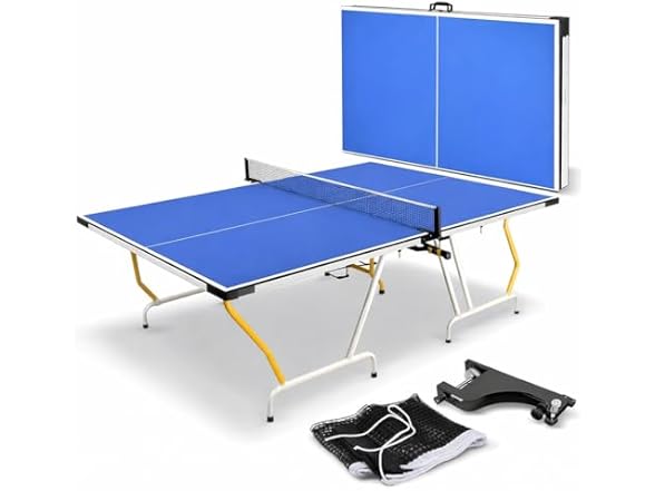 SereneLife Full Size Ping Pong Table 9’ x 5’