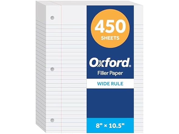 Oxford Oxford Wide Ruled Notebook Paper
