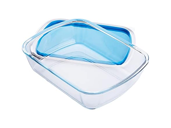 Glass Container with Plastic lid (3-Quart Rectangular)