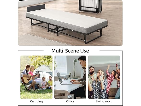 IRCPEN Folding Bed with Mattress
