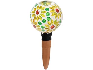 $13.99, Was $26.95, 48% Off! Mosaic Glass Self Watering Globe for Plants dealfomo