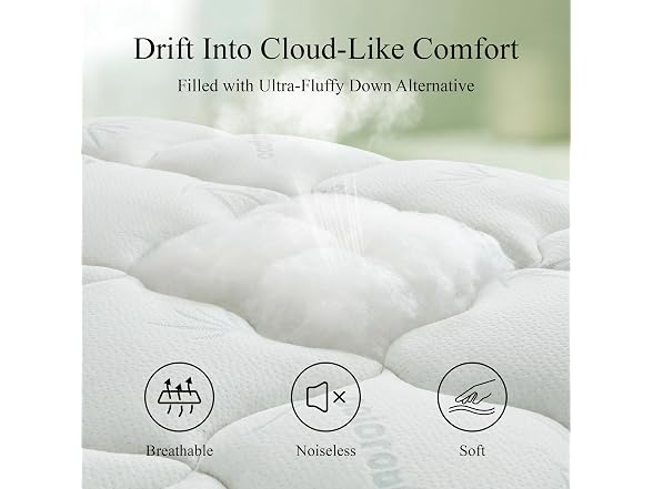 Luxe Linen Bamboo Pillow Top Topper