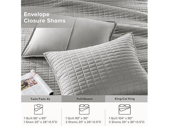 Comfort Spaces Kienna Quilt Set, Full/Queen