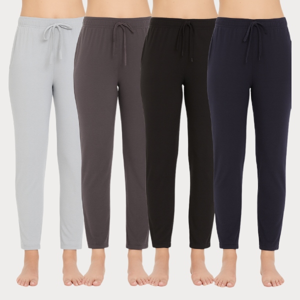 4Pk Ast Womens Butter Soft Lounge Pants - Gallery 8