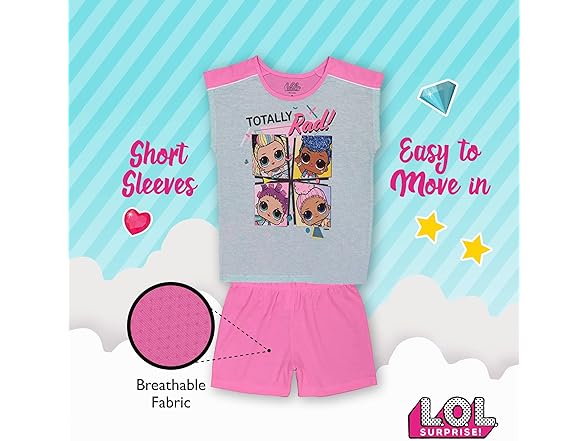 Girls 3-Piece Loose-fit Pajama Set