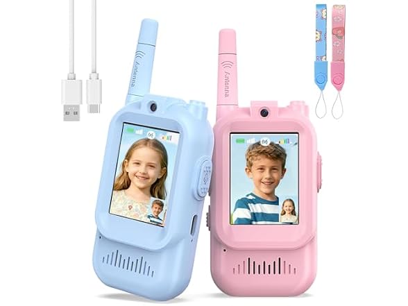 Video Walkie Talkies for Kids, 2 Pack