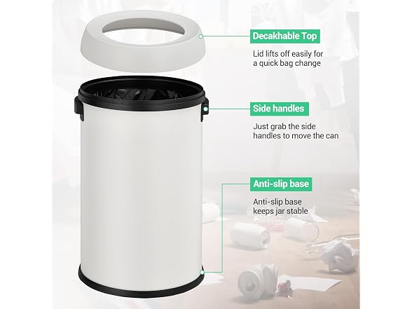OUTLANE 17 Gal/65 L Round Kitchen Trash Can