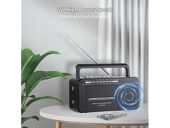 SEMIER Boombox MP3 Conversion Tape Player