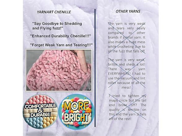 Art of Yarn 2 Skein Yarn Art Chenille Yarn