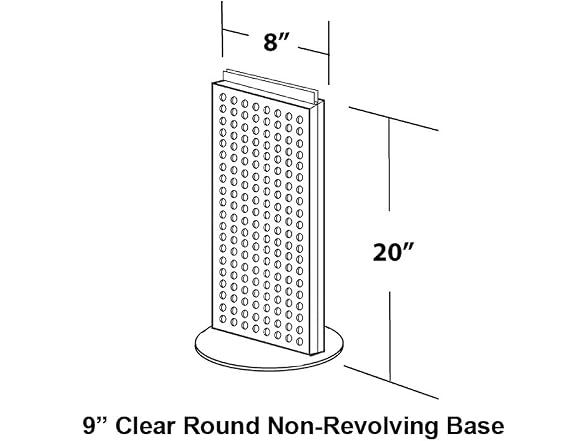 Azar Displays Azar 700509-BLK Non-Revolving Base