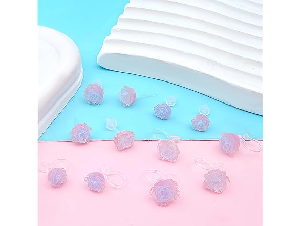 AGNURCADE 3D Rose Flower Earrings