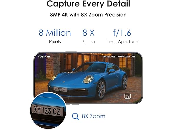 (4 Pack) Solar-Powered Security Camera System | 4K Pro