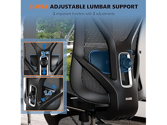 GABRYLLY Ergonomic Office Chair with Footrest
