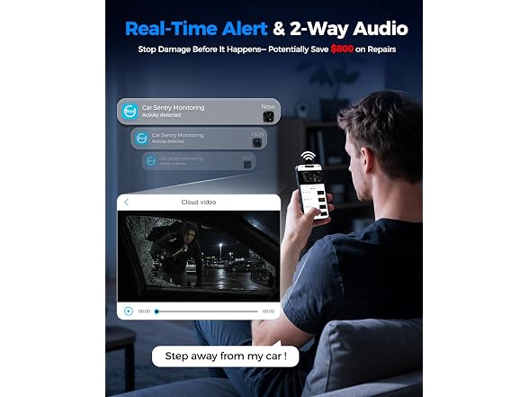 Topexplore 4G LTE Dash Cam Front+Inside