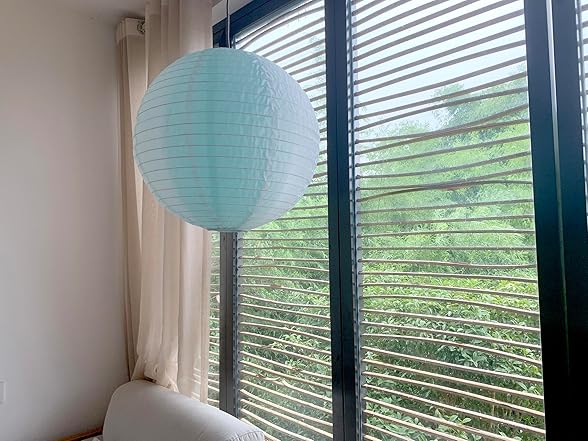Henjjras White and Blue Cloth Lamp Shade