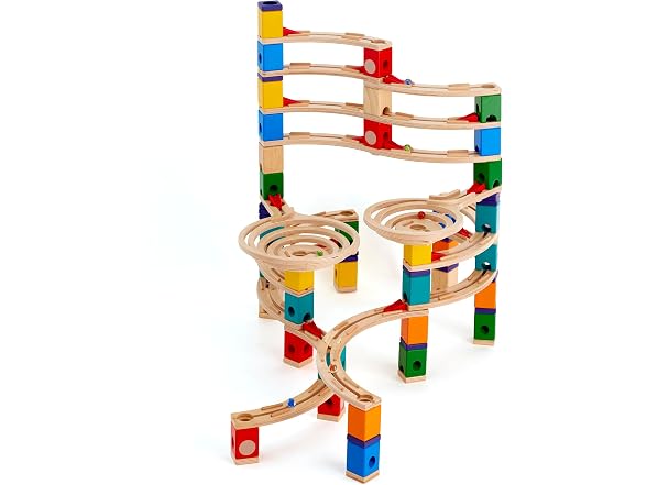 Hape Quadrilla Cyclone Wooden Marble Run Race Maze