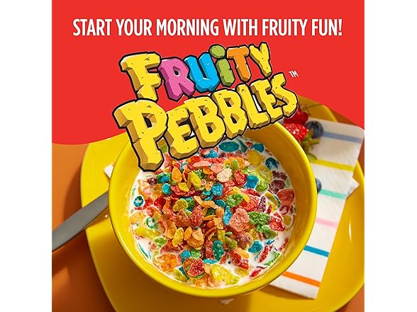 Fruity Pebbles Breakfast Cereal For Kids
