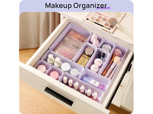 Vtopmart Lilac 25 PCS Plastic Drawer Organizer