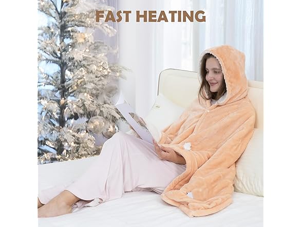HOW'S MY HOUSE Wearable Heated Throw Blanket