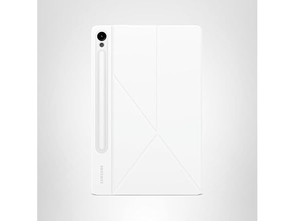 Samsung Galaxy Tab S9 FE Smart Book Cover, Tablet Protector Case, Landscape and Portrait Stand Options, Detachable Magnetic Back, Auto Screen On/Off, US Version, White (Open Box)