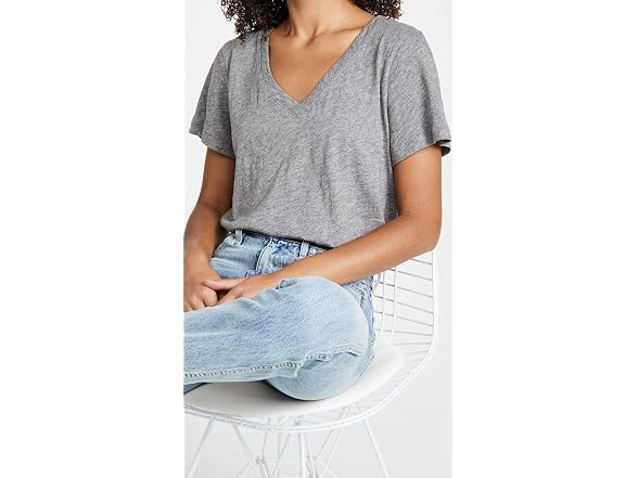 Madewell Women (M) Whisper Cotton V-neck Tee Iron