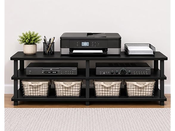 Furinno Furinno TURN-S-TUBE TV Stand, 3-Tier Ope