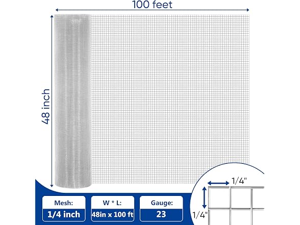 UULID Hardware Cloth 1/4" 48 x 100 ft