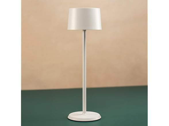 Hudson 14" Matte White Dimmable Rechargeable Table Lamp