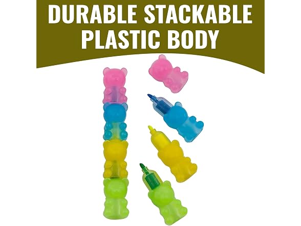 Fun Express 6" Stackable Bears Highlighters