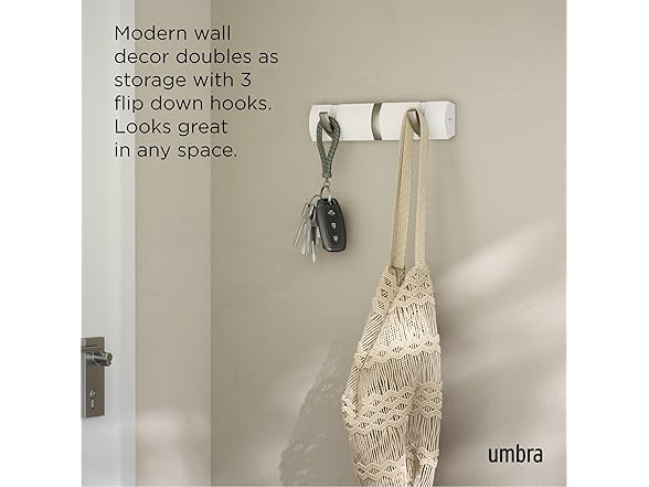 Umbra Flip Wall-Mounted Coat Rack Rail Hook